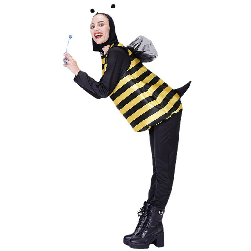 Adorable costume d'abeille pour adultes et enfants, cosplay d'Halloween, jeu de rôle