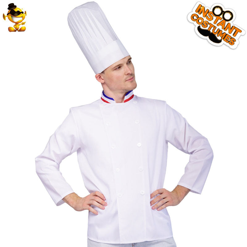 chef costume for men halloween cosplay role play cooking performance outfit