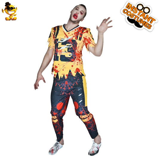 Costume de pom-pom girl zombie d'Halloween avec taches de sang pour cosplay de couple