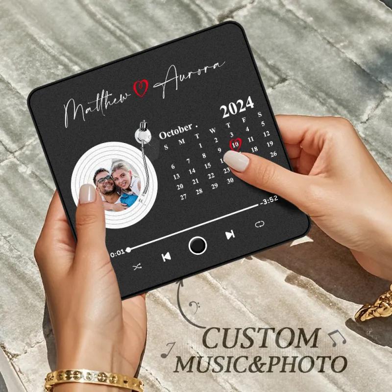 Personalized music fridge magnet with custom name img 1