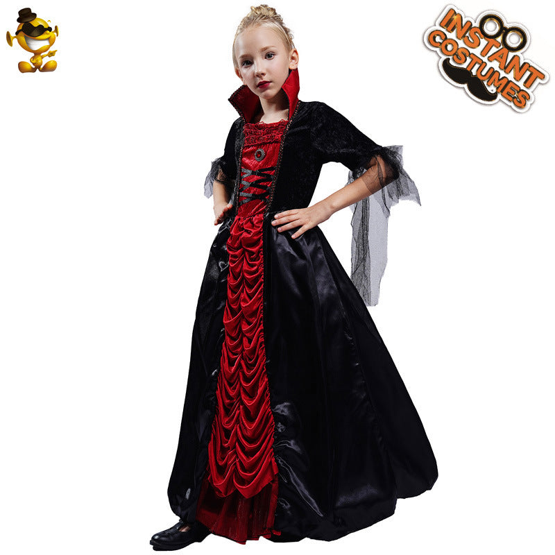 Girl's Vampire Queen Costume for Halloween Cosplay Stage Performance