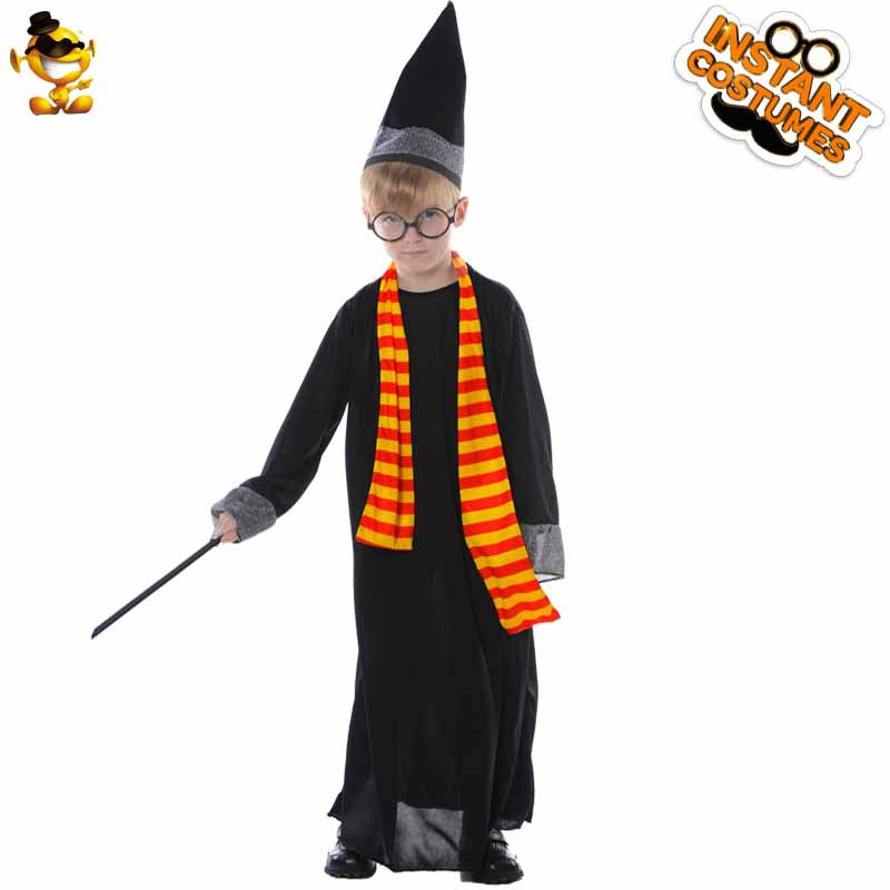Disfraz de mago infantil para cosplay y actuaciones de Halloween.