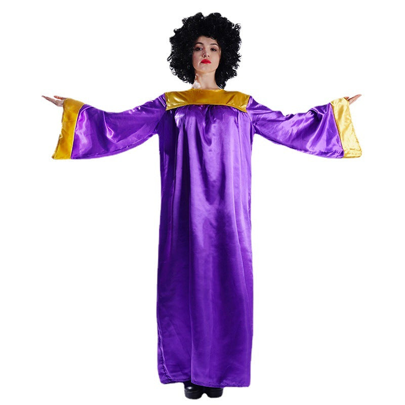 Priestess Nun Singer Costume Stage Performance Outfit Cosplay Role Play Halloween Party Dress