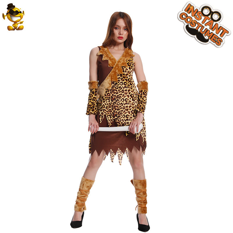 Women's Cavewoman Costume for Stage Performance, Role Play, Cosplay, and Party Outfit
