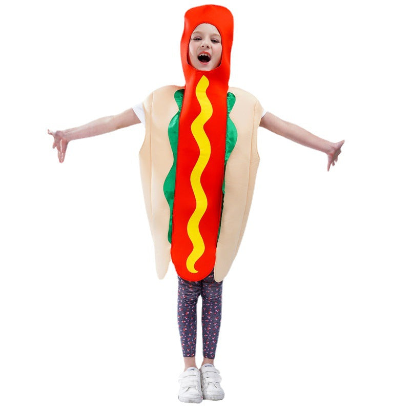 kids halloween hot dog costume funny food cosplay outfit for costume parties