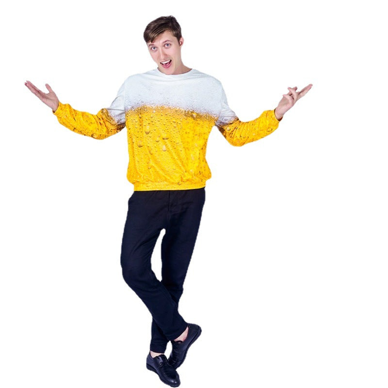 beer costume for men funny party outfit cosplay halloween stage performance