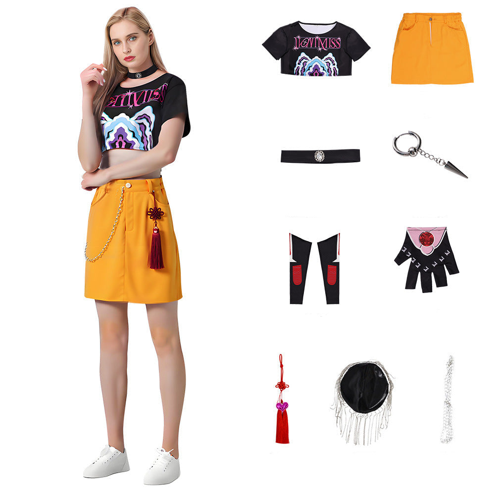 Cross-border Korean Wave Girl Group K-POP Witch Hunter Girl Group Cos Suit Mirazoe Cosplay Costume Children Rumi