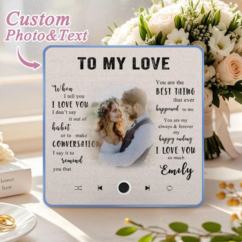 Personalized Photo and Name Music Fridge Magnet img 2