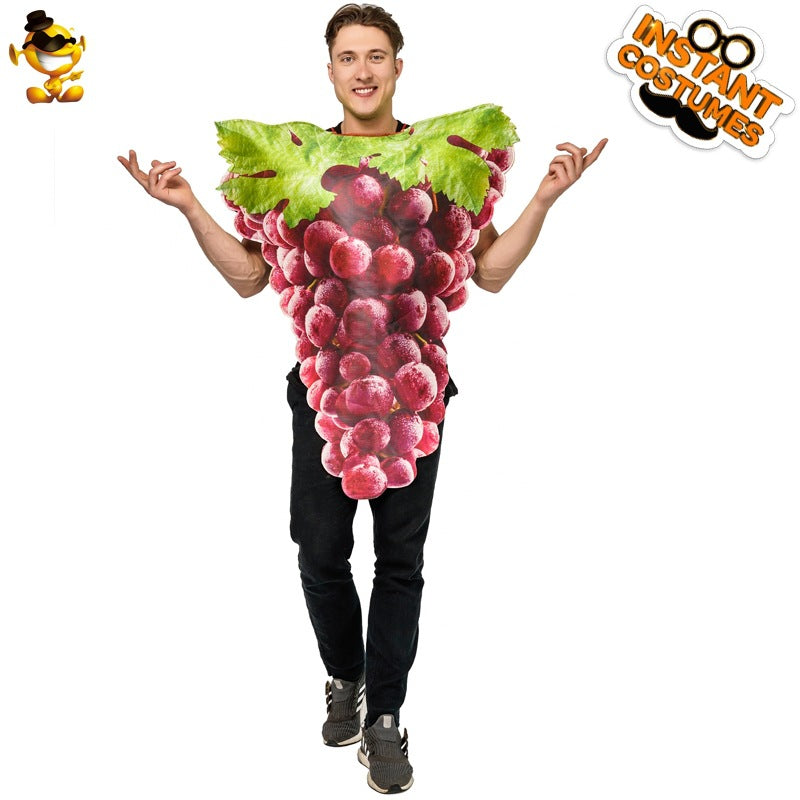 funny couple grape costume halloween cosplay stage performance party outfit