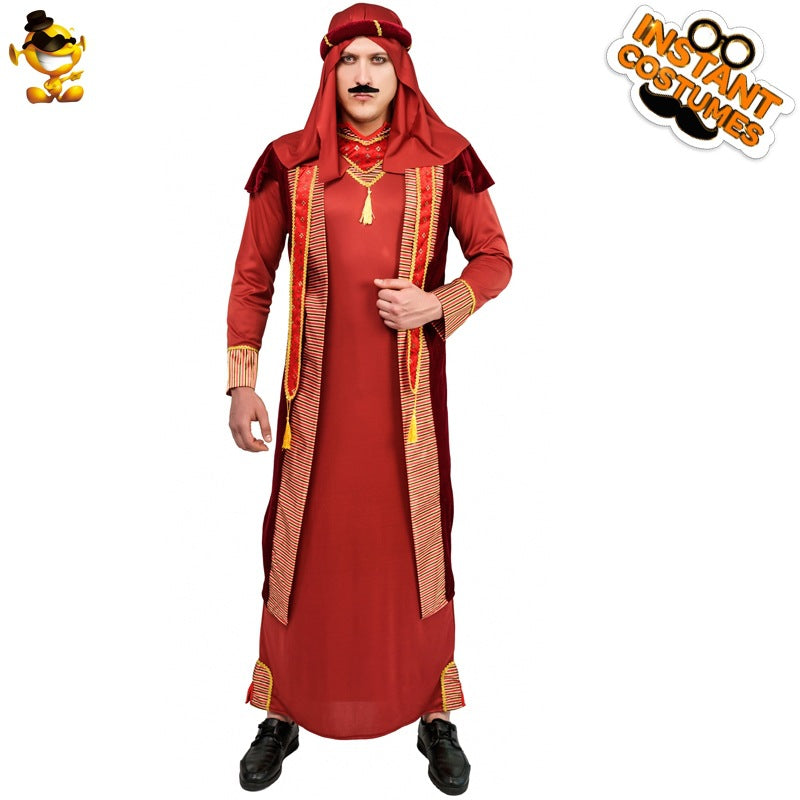 arabian elder costume for men halloween cosplay stage performance outfit