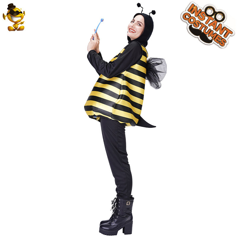 Adorable costume d'abeille pour adultes et enfants, cosplay d'Halloween, jeu de rôle