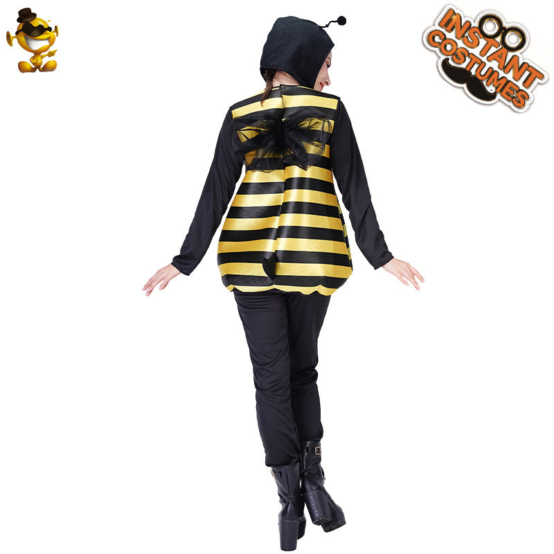 Adorable costume d'abeille pour adultes et enfants, cosplay d'Halloween, jeu de rôle
