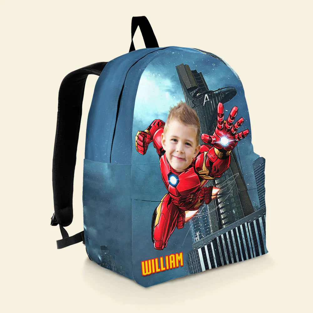 Custom Photo Backpack Upload Kid's Face Back To School img 4