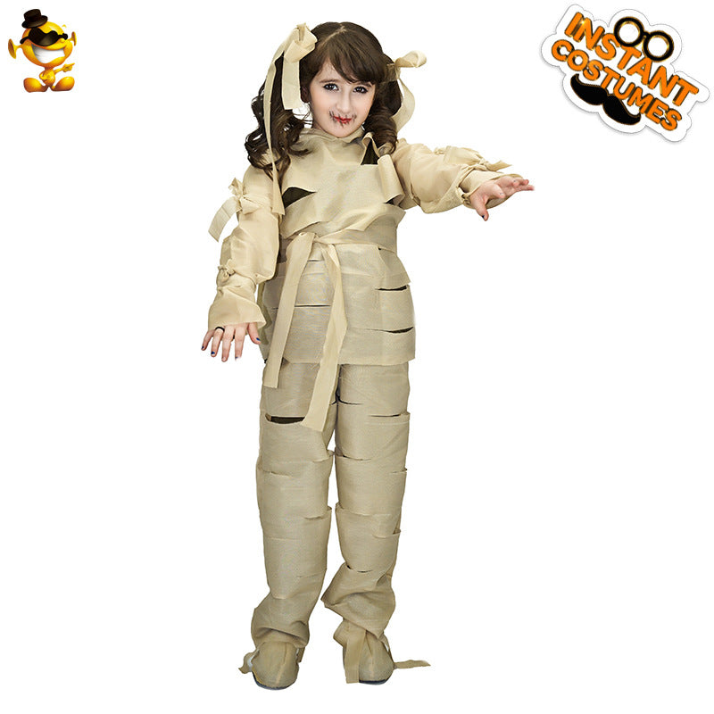 kids mummy costume for Halloween cosplay party dance performance