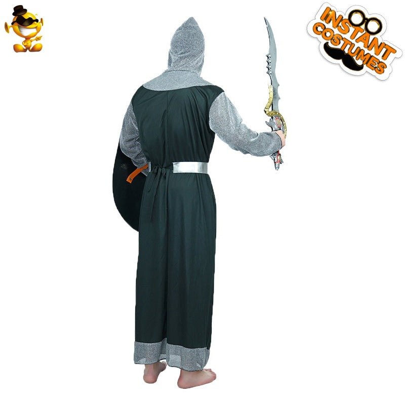 adult male crusader costume for halloween cosplay stage performance role play