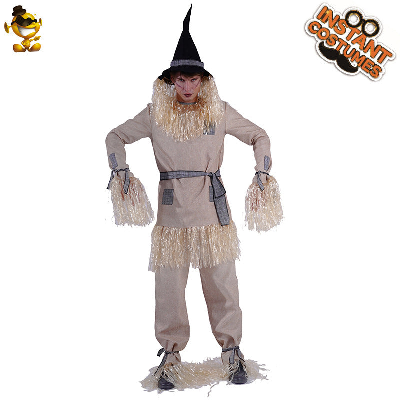 scary scarecrow costume for adults halloween cosplay role play party performance