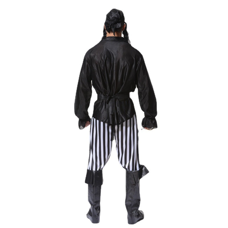 Costume de pirate pour homme adulte, tenue de scène, de cosplay, d'Halloween