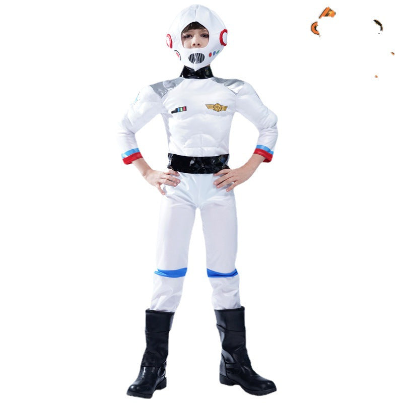 Disfraz de astronauta infantil para eventos escolares y cosplay con temática espacial.