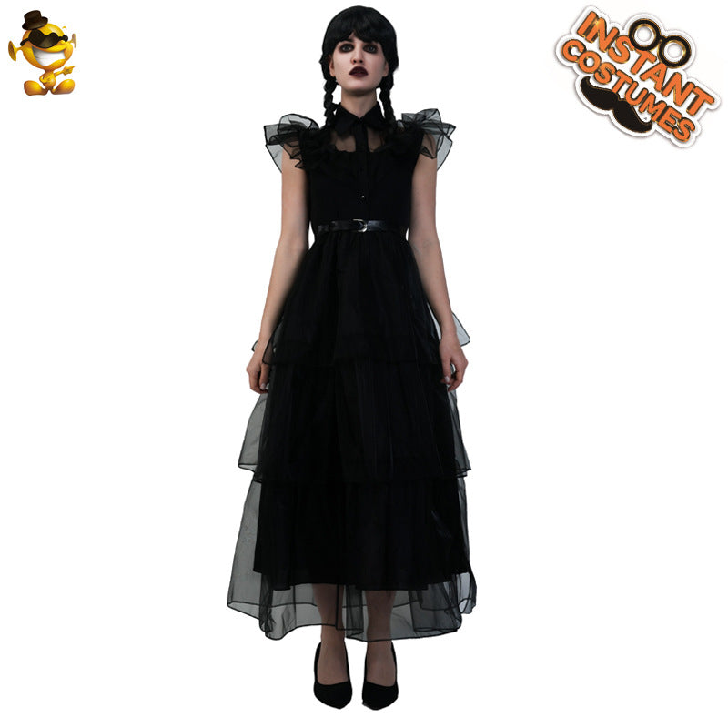 Dark Goddess Long Dress for Halloween Cosplay Party Costume Stage Performance