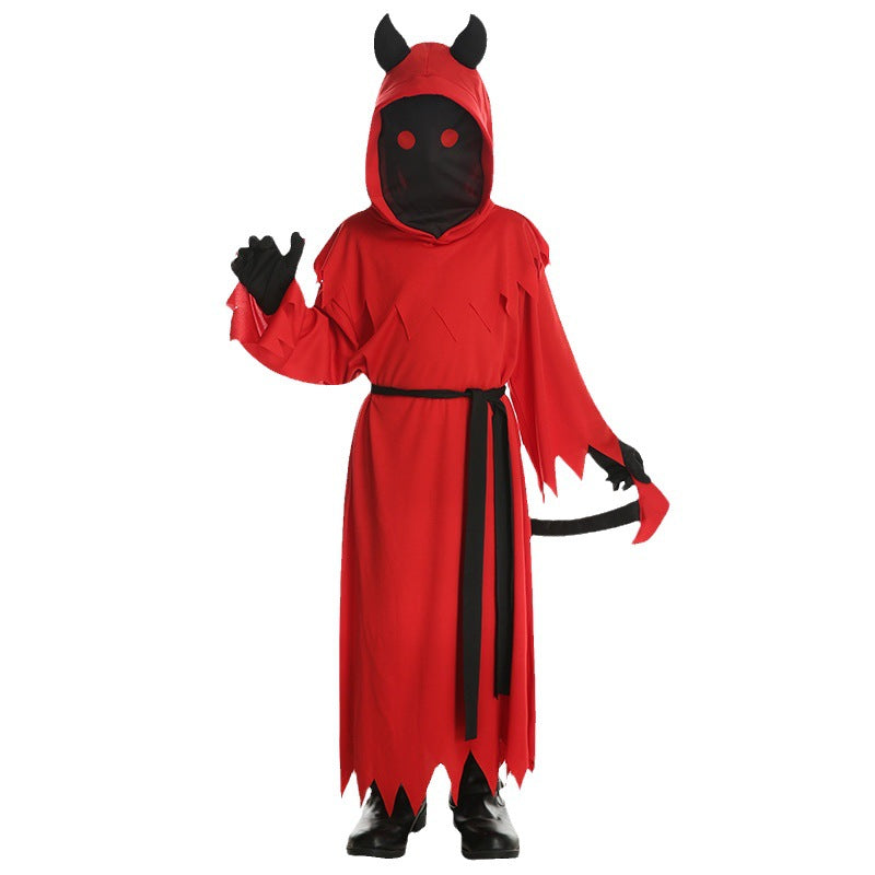 Red Devil Costume for Kids Halloween Party Cosplay Stage Performance
