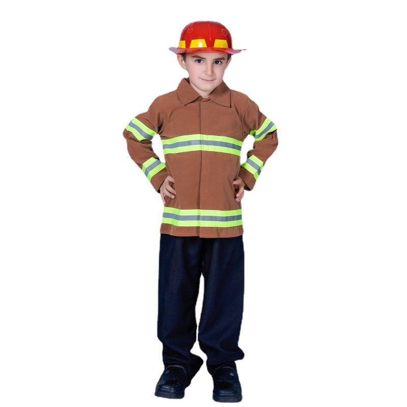 halloween cosplay costume party outfit for boys firefighter costume