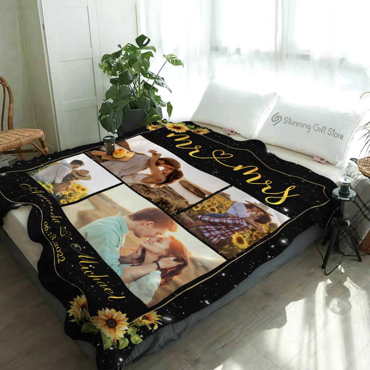 Personalized Blanket, Best Anniversary Gift, Wedding Gift img 2
