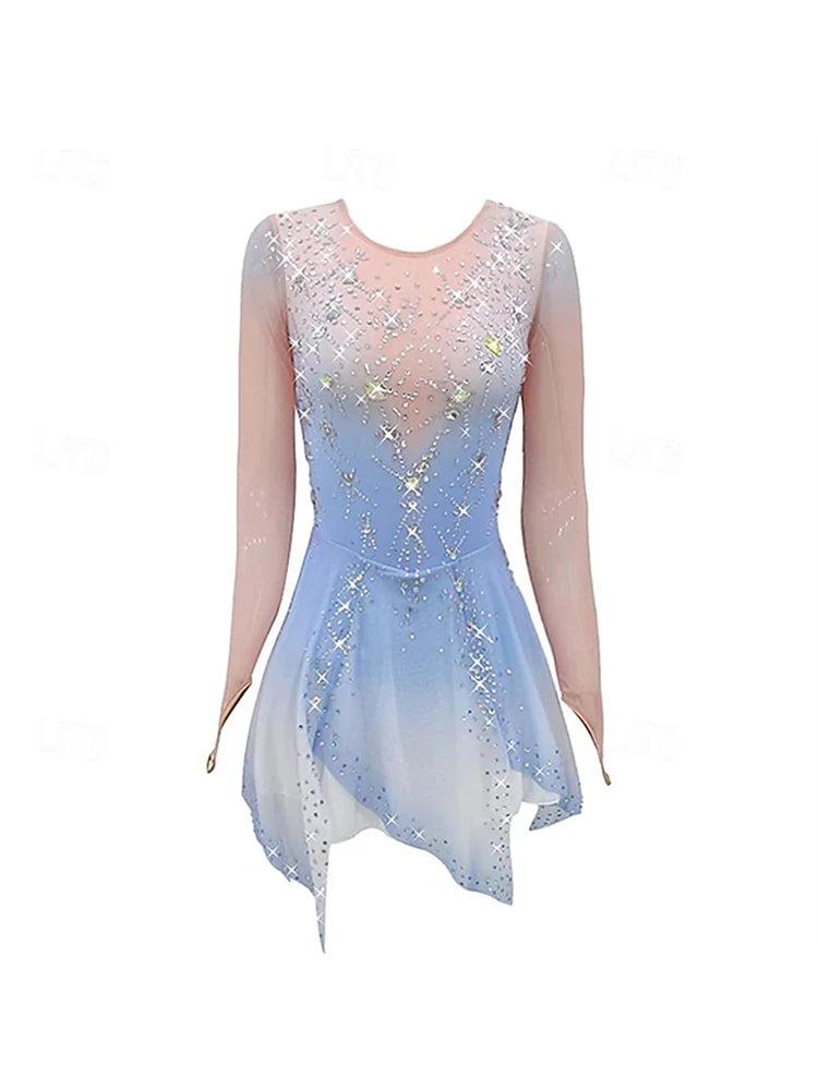 Figure Skating Dress Women High Elasticity Training Competition Skating Wear Classic Crystal/Rhinestone Ice Skating Figure