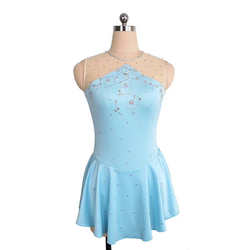 Figure Skating Training Dress Short Skirt Girls Women Gymnastics Dance Costume