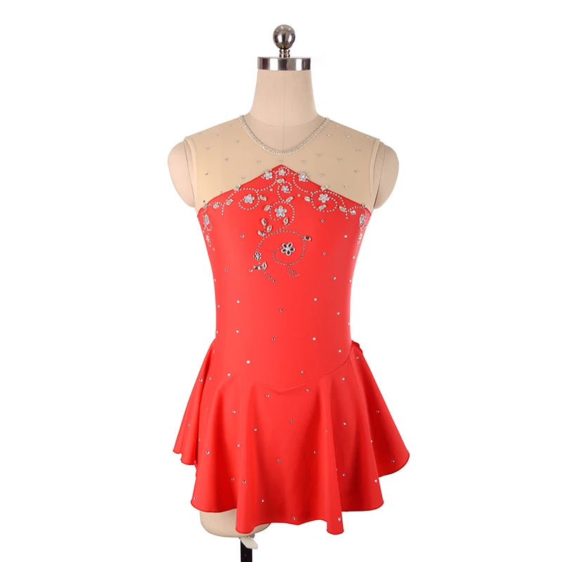 Figure Skating Training Dress Short Skirt Girls Women Gymnastics Dance Costume