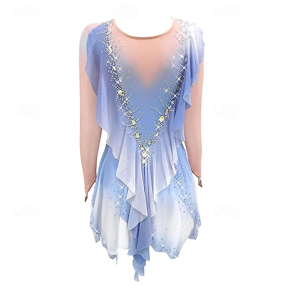 Figure Skating Dress Women High Elasticity Training Competition Skating Wear Classic Crystal/Rhinestone Ice Skating Figure