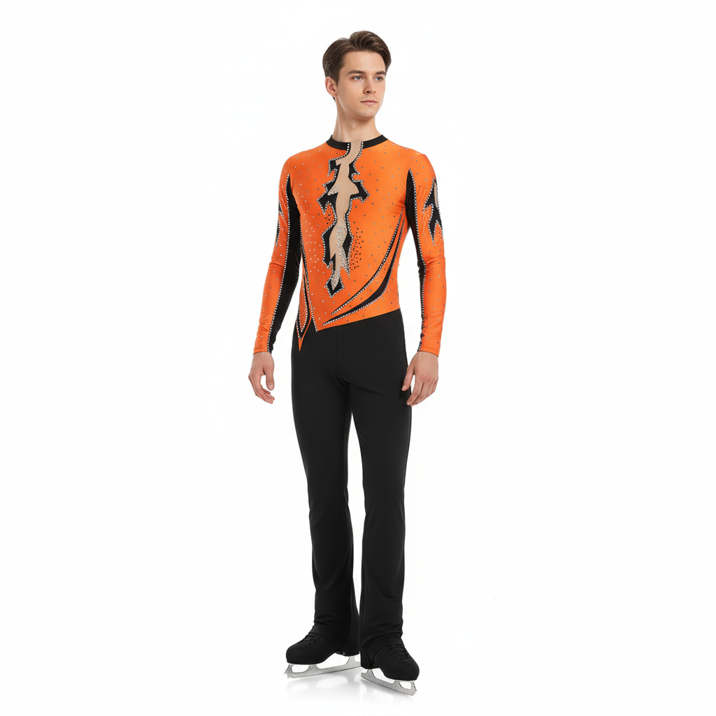 Figure Skating Training Pants Nylon Spandex Girls Women Side Stripe