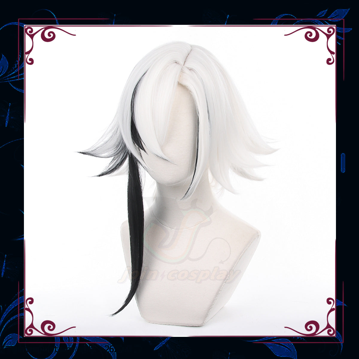 Genshin Impact Fatui Servant Arlecchino Cosplay Wig