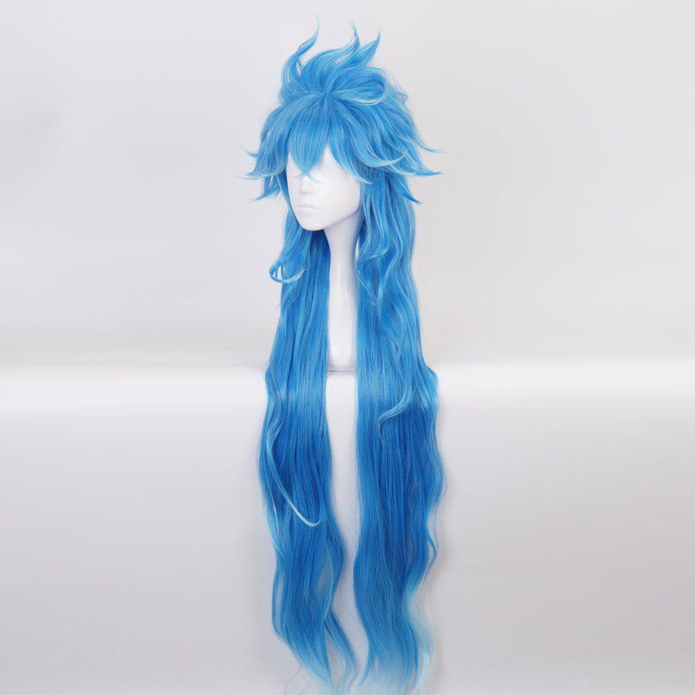 Twisted Wonderland Idia Blue Long Cosplay Wig