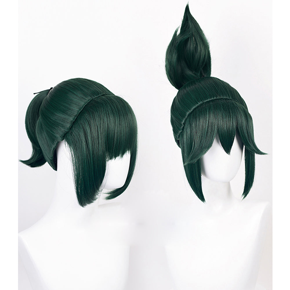 Game Overwatch Kiriko Green Short Cosplay Wig