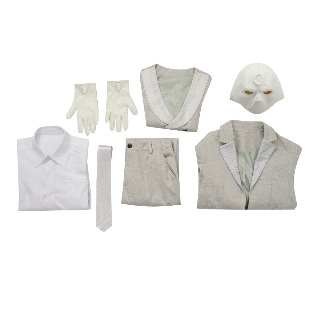 Moon Knight grey suit Movie Cosplay Costume