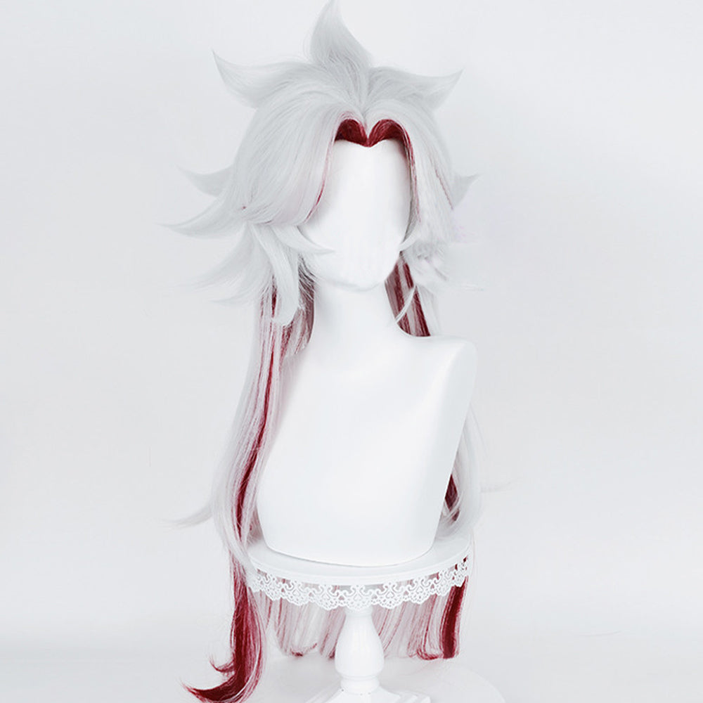 Genshin Impact Arataki Itto White Long Cosplay Wig