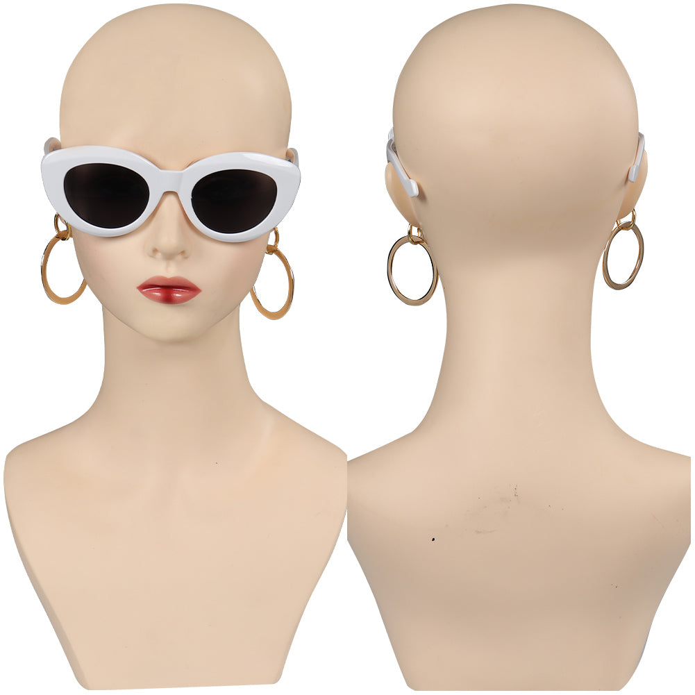 Barbie Movie Cosplay Eyeglasses Earings Halloween Carnival Costume Accessories