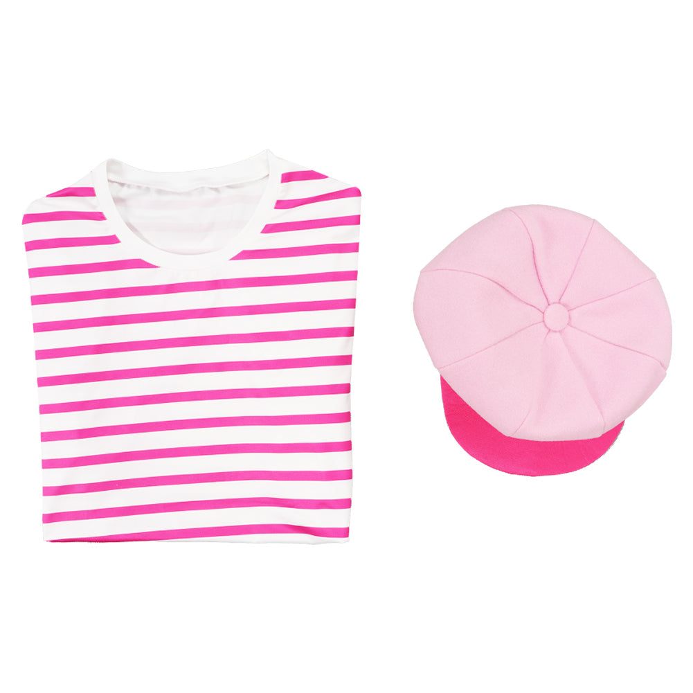 Barbie Movie Ken Men T-shirt Hat Outfits Halloween Carnival Cosplay Costume