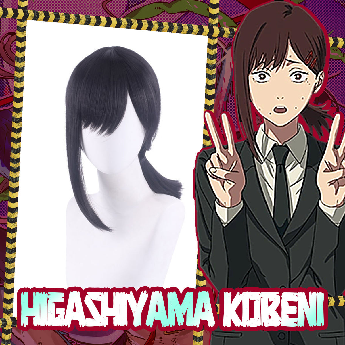 Chainsaw Man-Higashiyama Kobeni Cosplay Wig