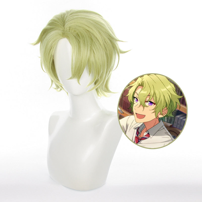 Ensemble Stars Tomoe Hiyori Green Short Cosplay Wig