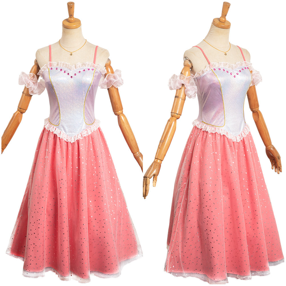 Movie Doll in the Nutcracker Clara Pink Yarn Sexy Pink Skirt Party Carnival Halloween Cosplay Costume