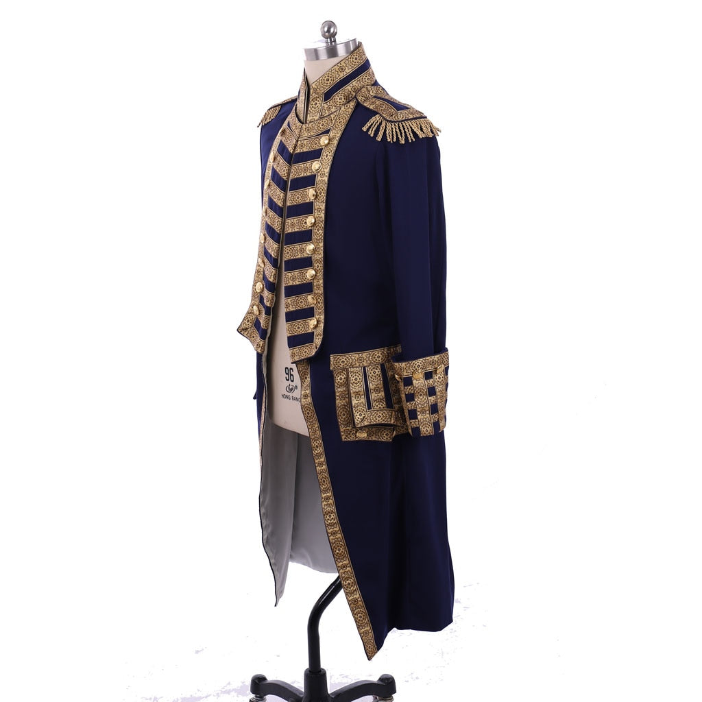 18th Century Men Royal Military Medieval Uniform Jacket Costume Colonial Tuxedo Hamilton Coat George Washington