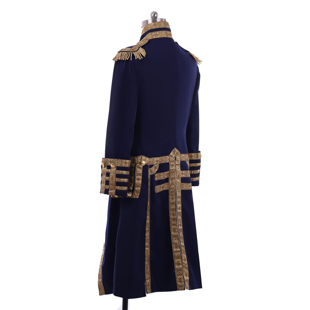 18th Century Men Royal Military Medieval Uniform Jacket Costume Colonial Tuxedo Hamilton Coat George Washington