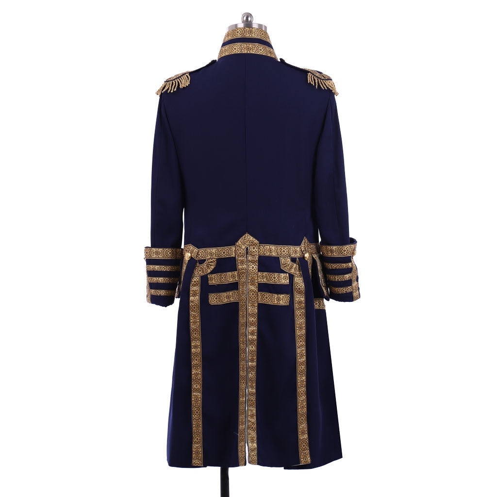 18th Century Men Royal Military Medieval Uniform Jacket Costume Colonial Tuxedo Hamilton Coat George Washington