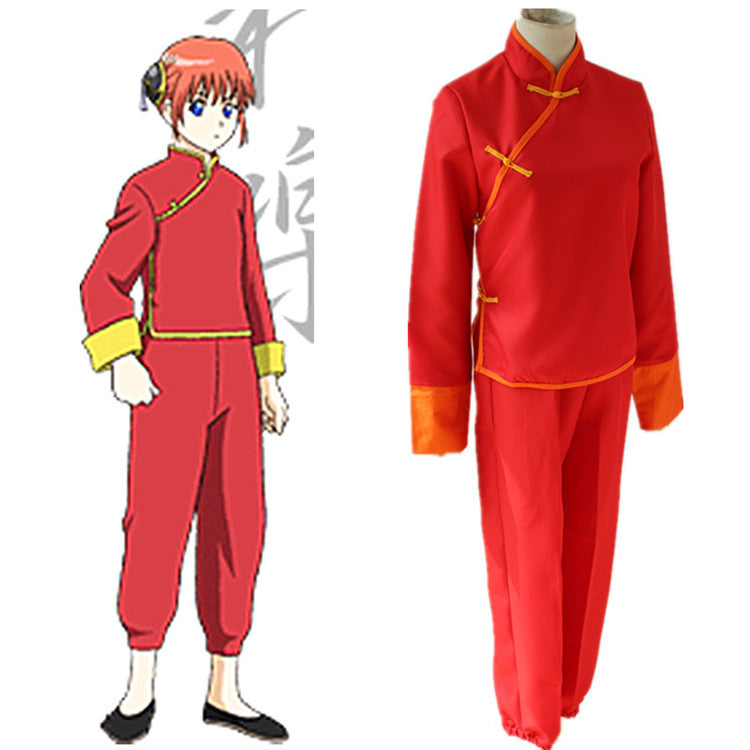 Anime GINTAMA Kagura Red Suit Cosplay Costume