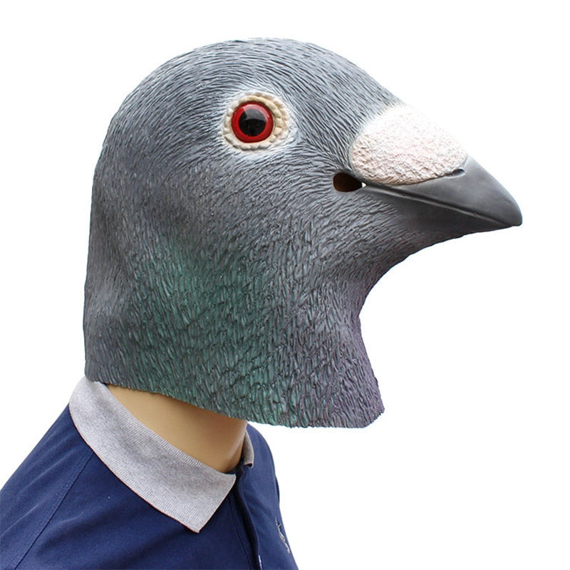 1PC Pigeon Mask Latex Giant Bird Head Halloween Cosplay Costume Theater Prop Masks for Party Birthday Decoration
