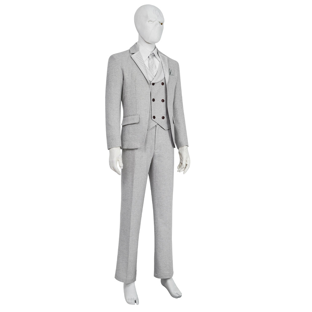 Moon Knight grey suit Movie Cosplay Costume