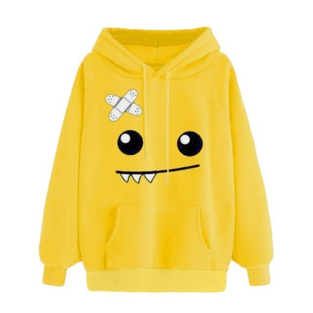 Kawaii Happy Monster Hoodie Harajuku Sweater