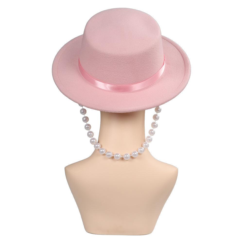 Doll Movie Women Hat Cap With Pearl Design Party Carnival Halloween Cosplay Accessories