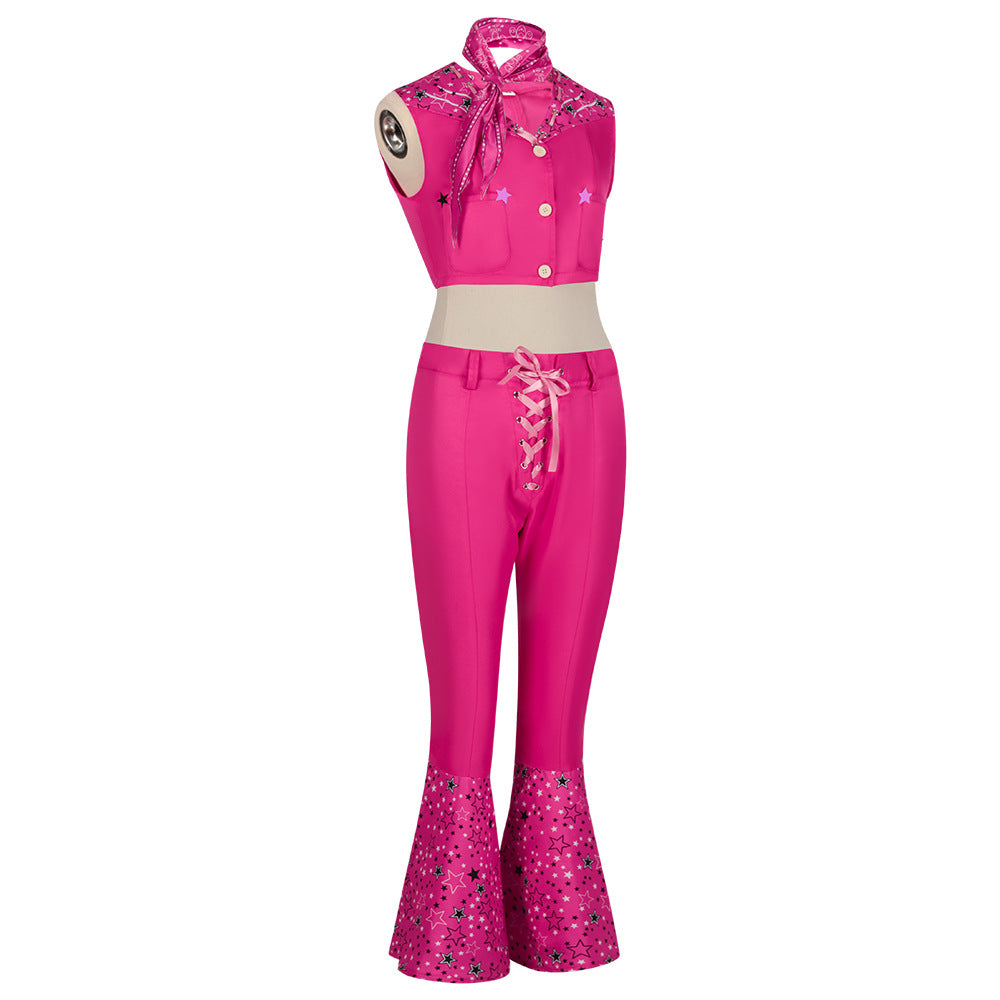 Barbiee Movie Margot Elise Robbie Cowgirl Cosplay Costume
